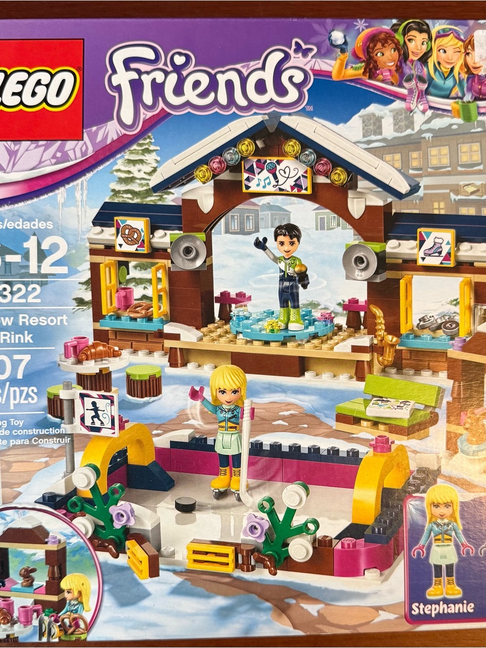 LEGO Friends Snow Resort Ice Rink Playset - Pink Purple White Blue